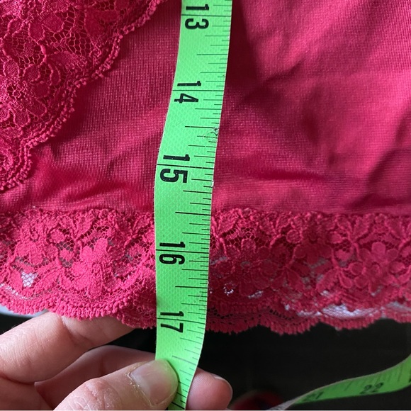 Vintage Hot Pink Sheer Lace Cami - Picture 6 of 7
